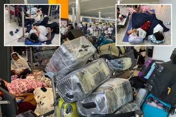 Los pasajeros de las aerolíneas duermen en el suelo y el equipaje abandonado, y el caos empeorará